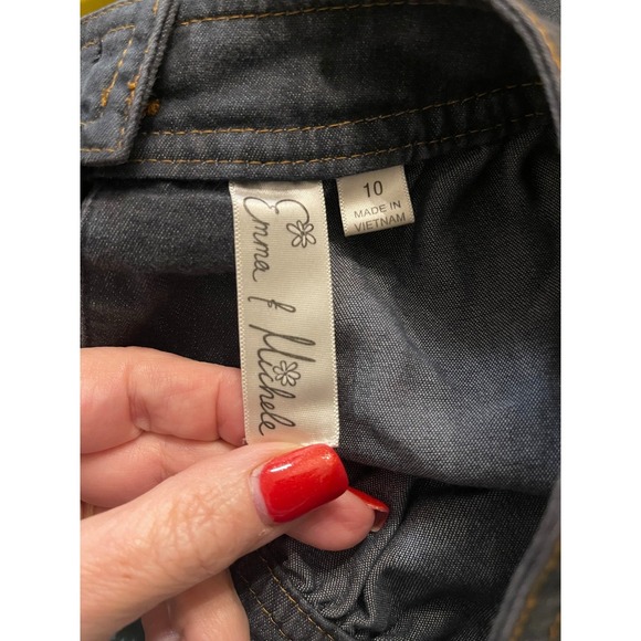 Emma & Michele Denim Sleeveless Dress‎ with Pockets Size 10 - Picture 5 of 6